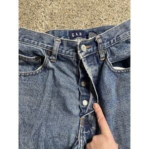 Vintage Gap Blue Jeans Womens Size 10 Ankle Button Fly Distressed Hong Kong